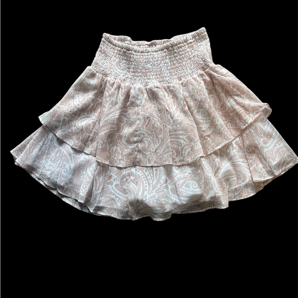 Express Paisley Ruffle Skirt